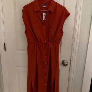 Old Navy Sleeveless Orange Dress